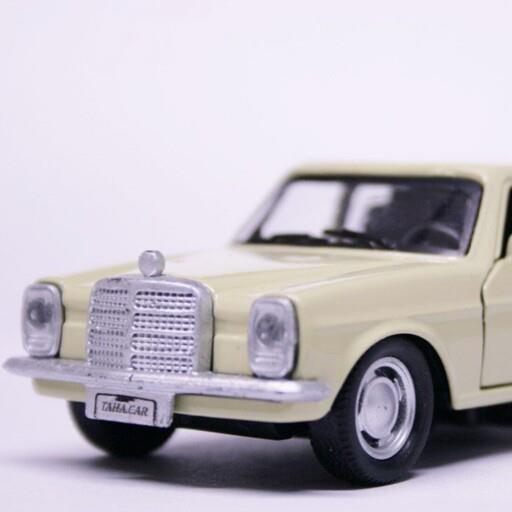 ماکت ماشین فلزی مرسدس بنز  220 (mercedes benz 220)موجود به رنگ کرمی